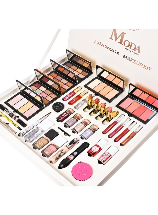 MODABEAUTY Moda New York Press Makeup Kit – Complete Set for Eyes and Lips - Image 3